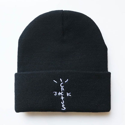 Cactus Embroidery Knit Beanie - Cotton, One Size
