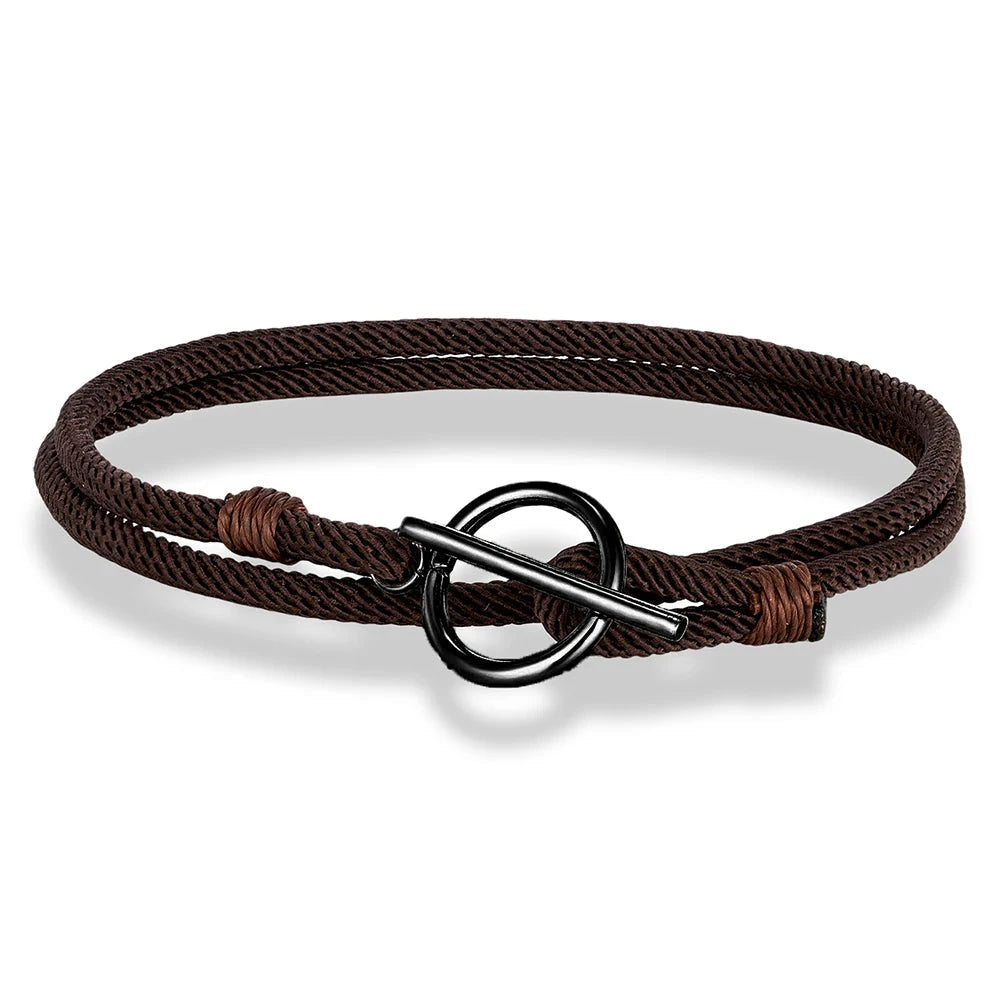Stylish Rope Bracelet Nautical Design with Stainless Steel OT Buckle deideas