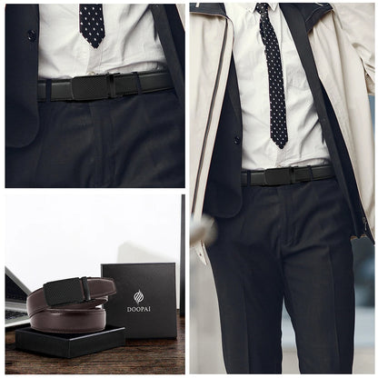 Leather Belt with Automatic Buckle - Elegance and Perfect Fit
