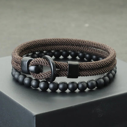 Bracelets Onyx Minimal A simple but powerful set, with the elegance of onyx