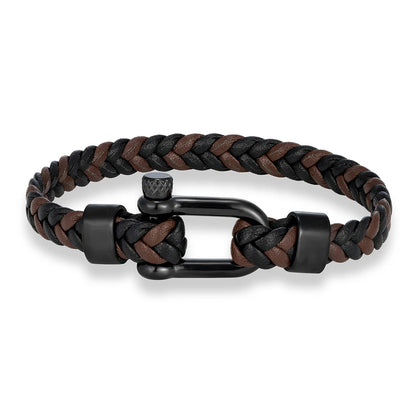 Minimalist Leather Bracelet - Magnetic Clasp, Stainless Steel