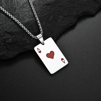 AceChain Lucky Ace Pendant Necklace for You