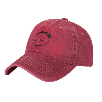 Distressed Washed Snapback Cap Cotton, One Size