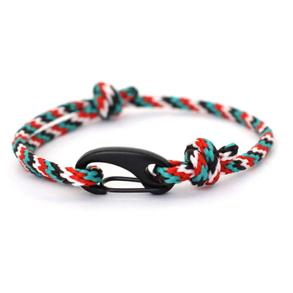 New Handmade Ethnic String Bracelet For Men Marine Fabric Nautical Braslet Black D Buckle Climbing Rope Braclet Beach Pulseria deideas