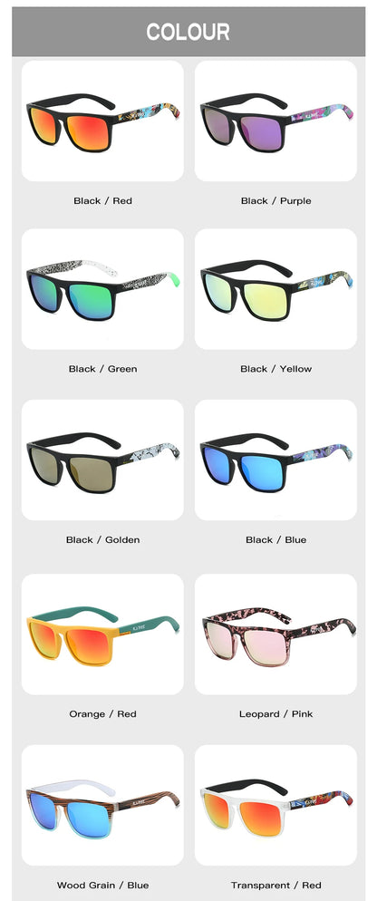 Wraparound Polarized Sport Sunglasses - UV400, TAC Lens, 63mm, Case Included, 10 Colors