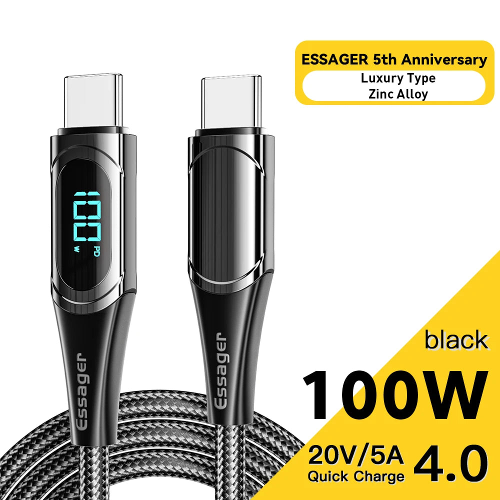 USB-C to USB-C Fast Charging Cable 100W/5A
