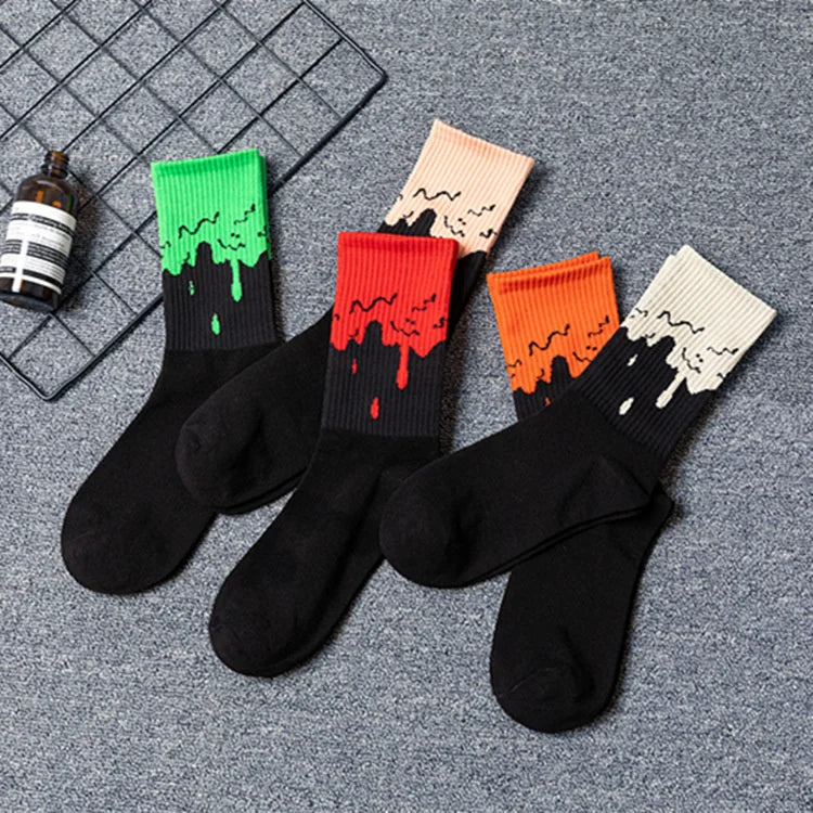 Calcetines de tripulación con costuras de colores, paquete de 3 - Algodón, EU 36-44, 5 combinaciones de colores, Unisex
