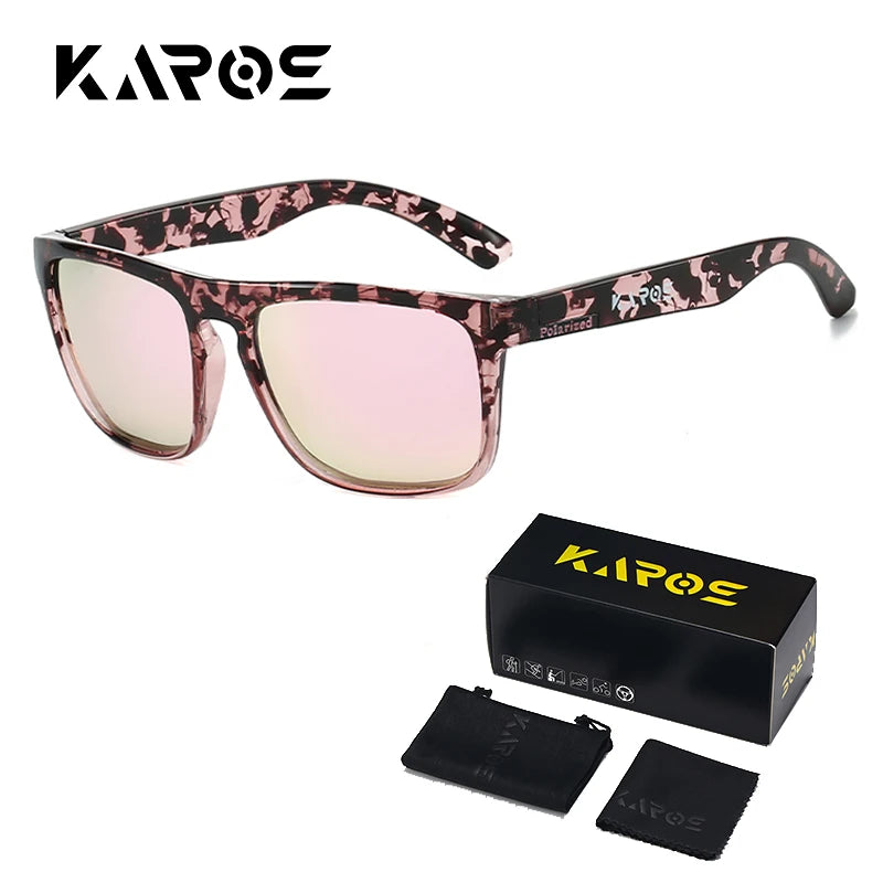 Gafas de sol deportivas polarizadas de camuflaje - UV400, lente TAC, 63 mm, estuche incluido, 10 diseños