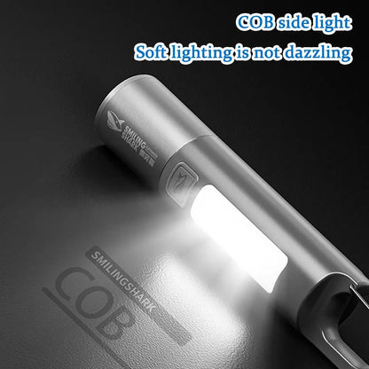 Waterproof USB Rechargeable LED Flashlight with Bicycle Stand