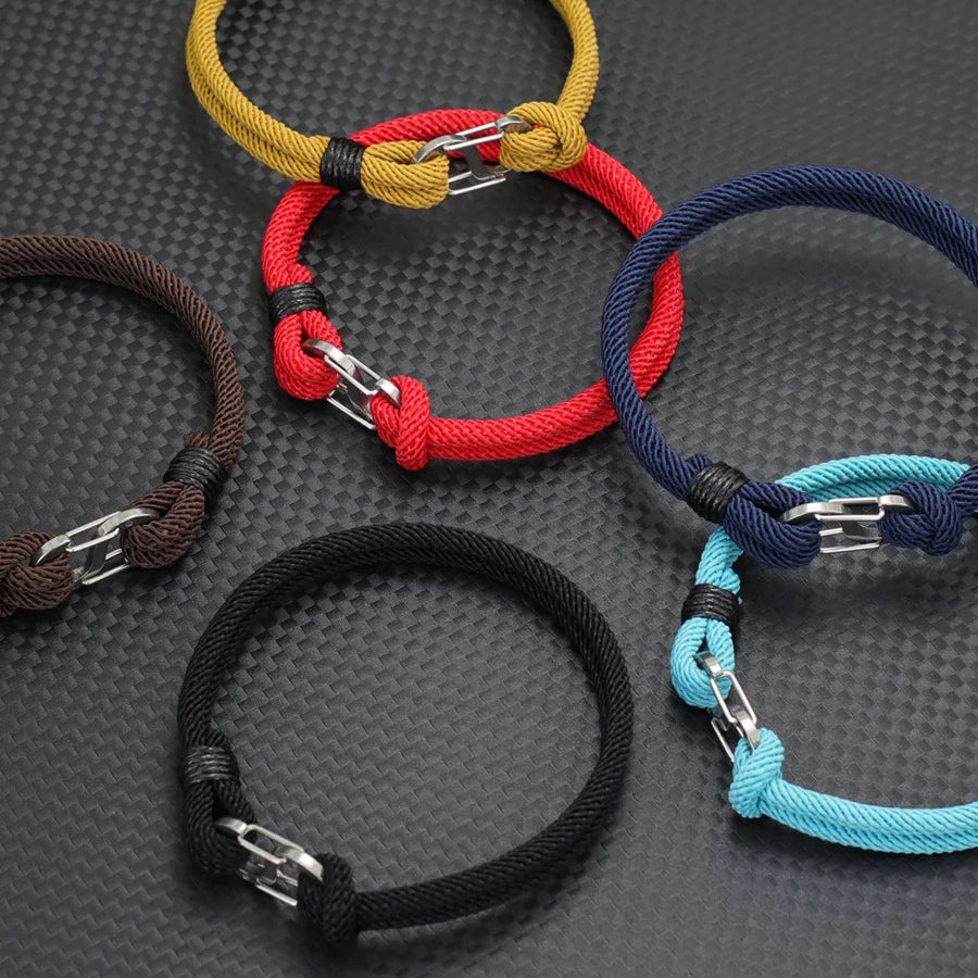 Fashion Rope Bracelet Men 6 Colors S Buckle Outdoor Survival Rescue Braslet Leisure Versatile Accessories Pulseria Hombre Joias deideas
