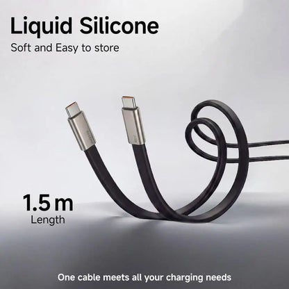 240W USB-C Cable with Phone Stand – Ultra-Fast Charging & 480Mbps Data Transfer