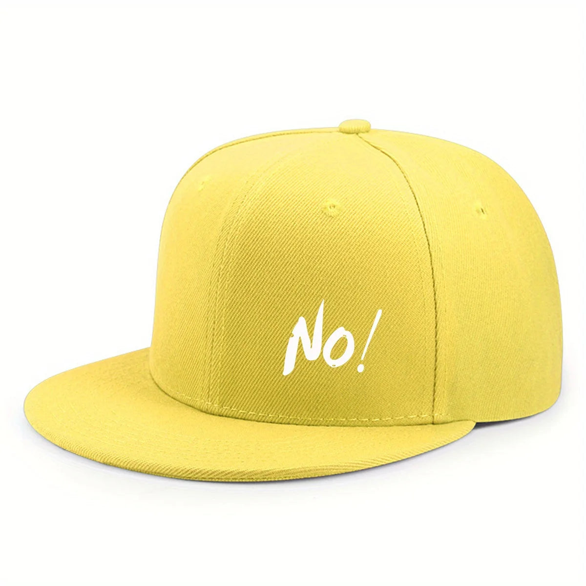 NO Logo Baseball Cap - Minimalist Flat Brim Urban Street Hat Unisex