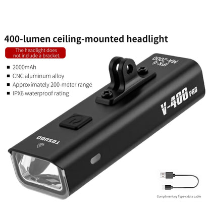 Luz de bicicleta recargable - Hasta 1500 lúmenes, IPX6, 4800mAh, USB, 6 modelos