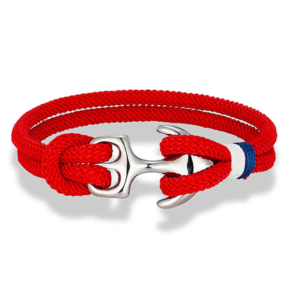 Nautical Survival Bracelet  Dual Rope with Stainless Steel Anchor