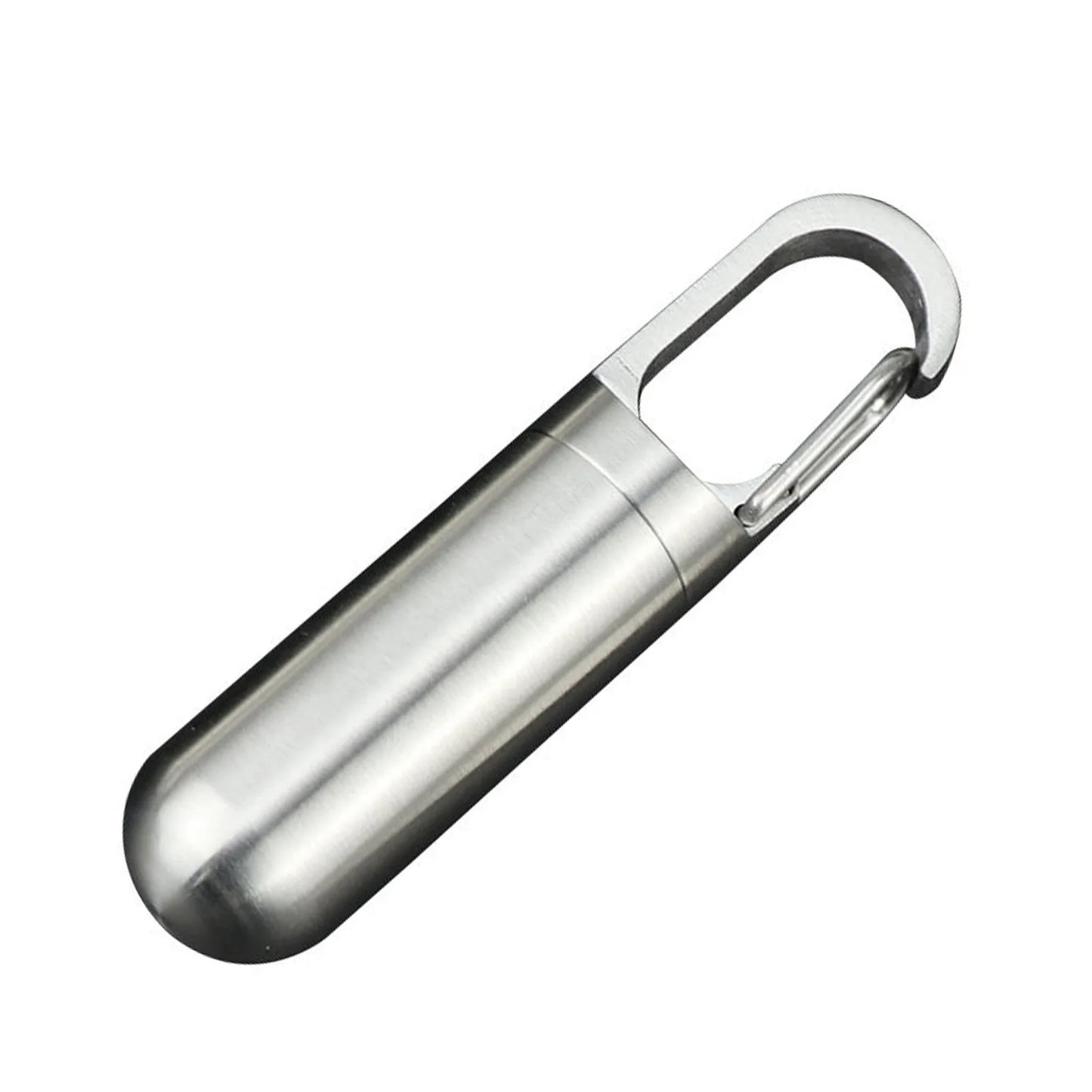 Waterproof Stainless Steel Pill Keychain Container - Portable Medicine Holder, 3 Sizes