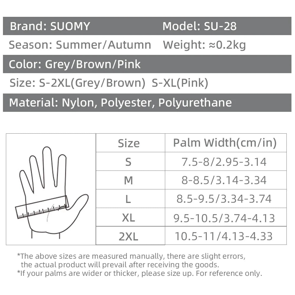 SUOMY Female Motorcycle Gloves Summer Breathable Non-slip Cycling Riding Glove Windproof Sensitive Touch Crashproof Lady Gloves deideas