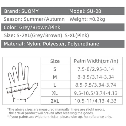 SUOMY Female Motorcycle Gloves Summer Breathable Non-slip Cycling Riding Glove Windproof Sensitive Touch Crashproof Lady Gloves deideas