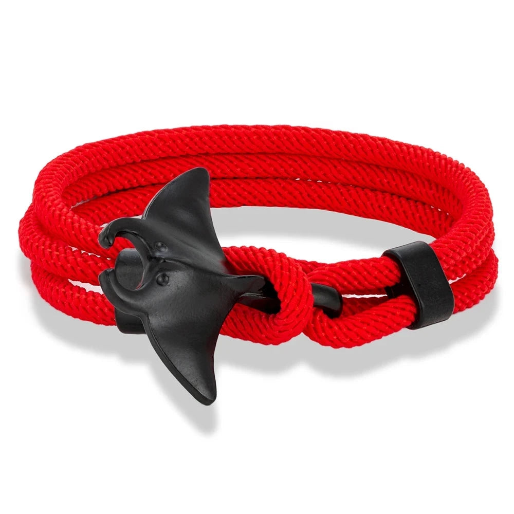 Manta Ray Rope Bracelet Ocean-Inspired Multilayer Design deideas