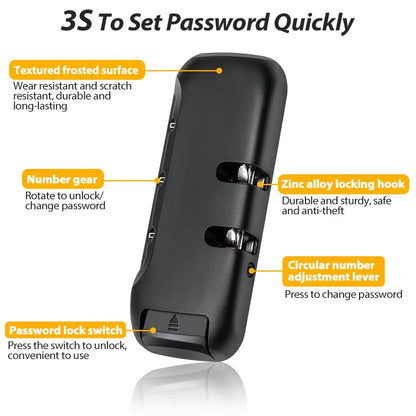 Bike Saddle Bag with Password Lock  Waterproof & Reflective Tool Pouch
