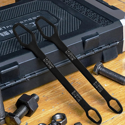 Universal Torx wrench 8-22 mm, adjustable, double head key plate