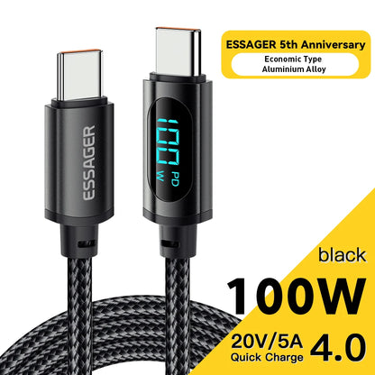USB-C to USB-C Fast Charging Cable 100W/5A