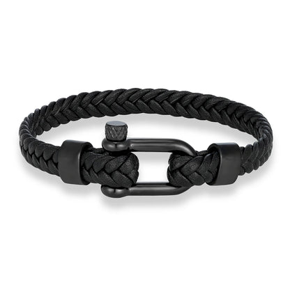 Minimalist Leather Bracelet - Magnetic Clasp, Stainless Steel