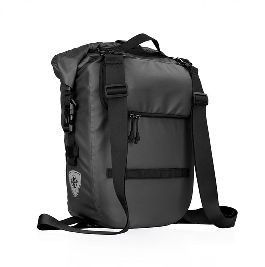Waterproof Bike Pannier Bag 20L Rear Rack Travel & Shoulder Backpack