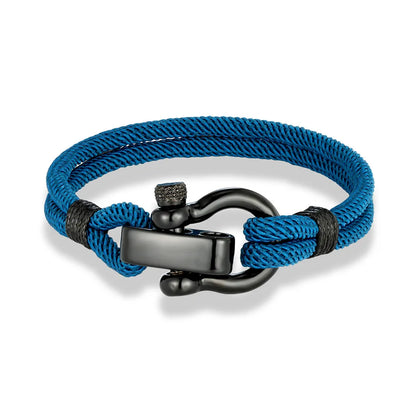 Outdoor Rescue Bracelet Durable Rope & Steel Shackle Buckle