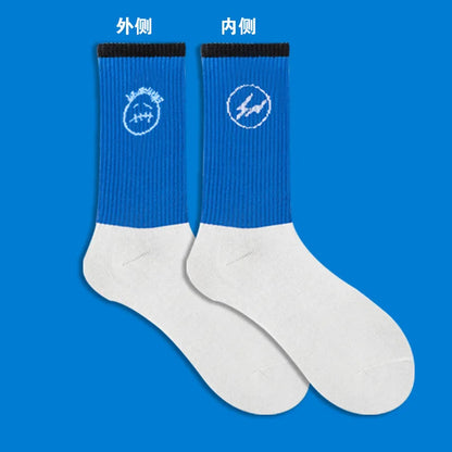 Cactus Jack White Crew Socks - Bandana Design Streetwear Cotton Blend | Men's EUR 36-43