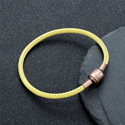 Precision Steel Cable Bracelet - Engineered Minimalist Wearable for Tech Enthusiasts