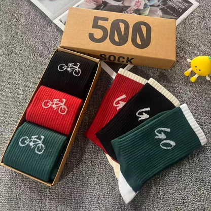 Cyclist Cotton Socks 3-Pack Gift Box – Zero Emission, Pure Style