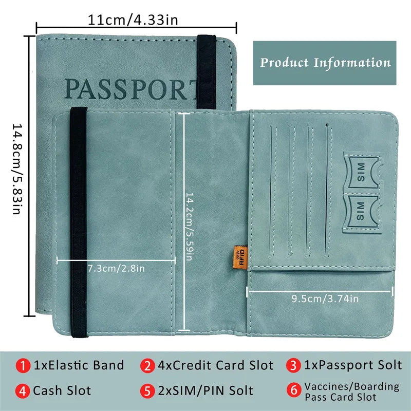Passport & Travel Wallet VintageShield RFID Holder
