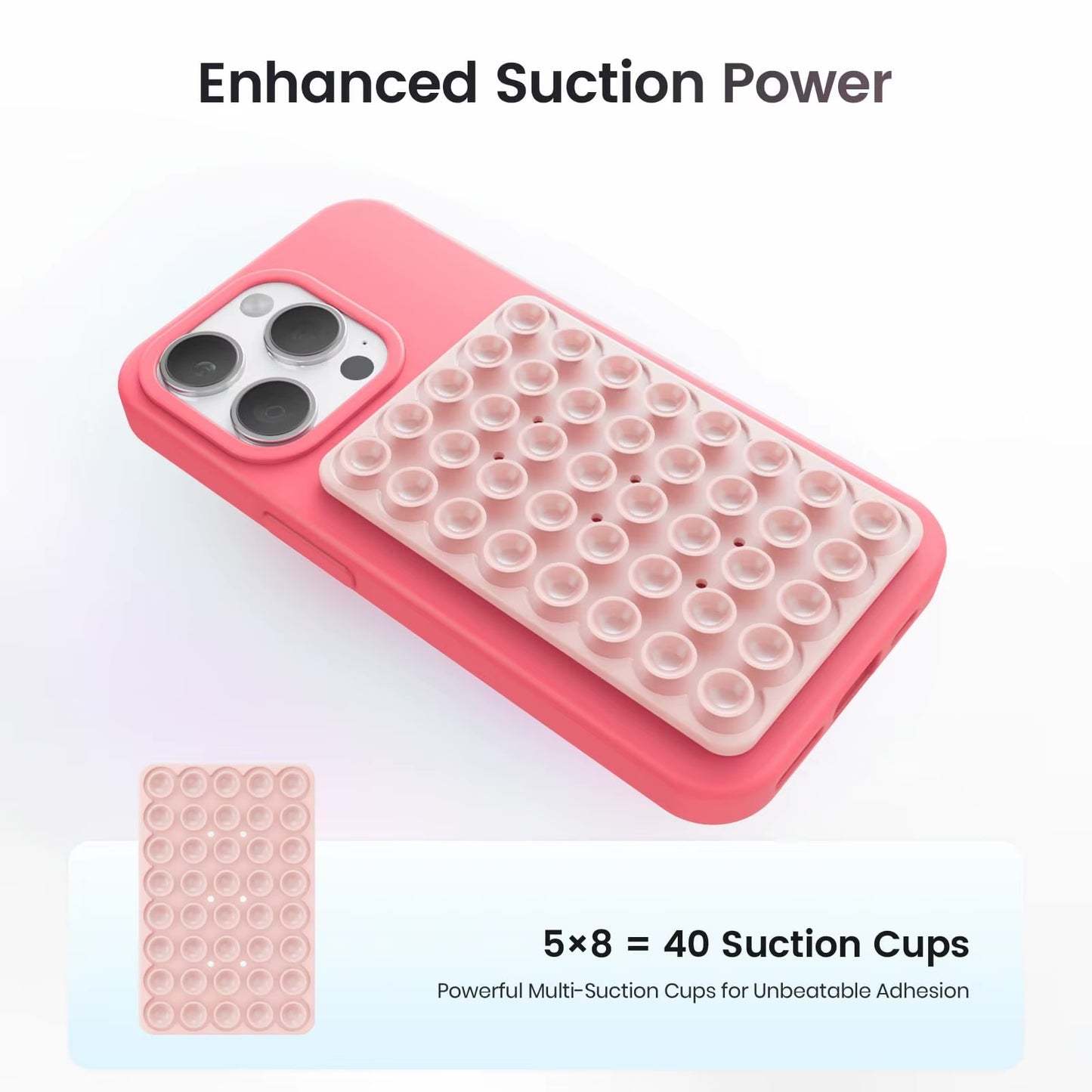 StickyGrip Silicone Suction Case Secure, Non-Slip Mount for iPhone