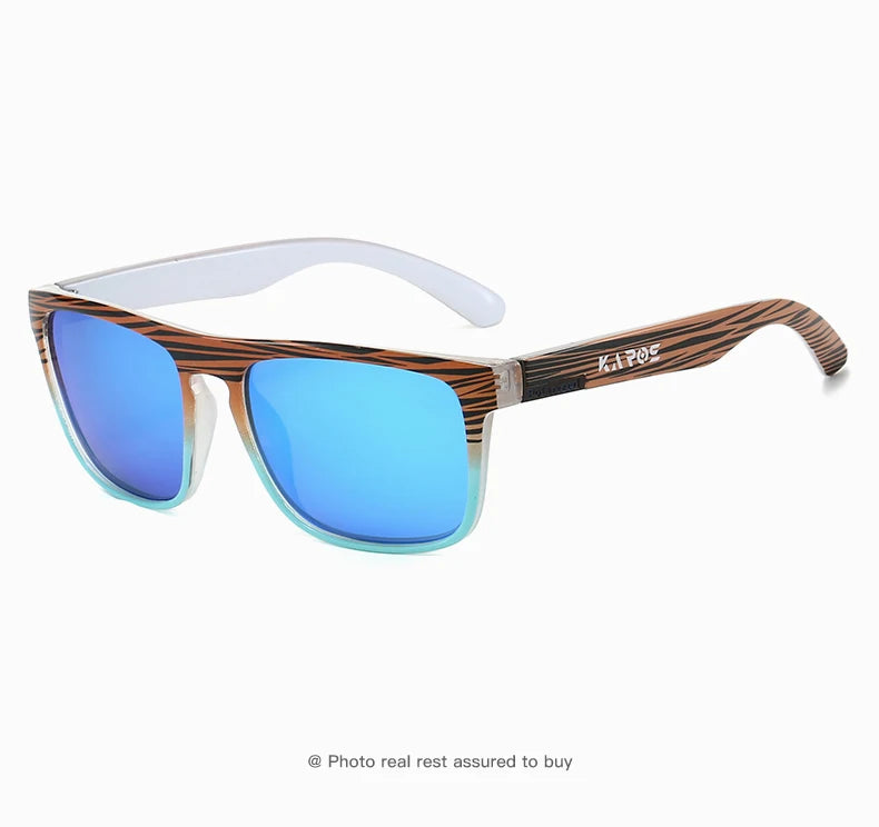 Wraparound Polarized Sport Sunglasses - UV400, TAC Lens, 63mm, Case Included, 10 Colors