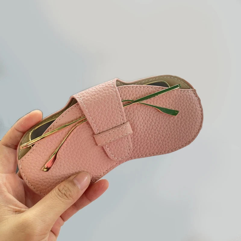 LuxeGuard Elegant and Sophisticated Leather Glasses Case