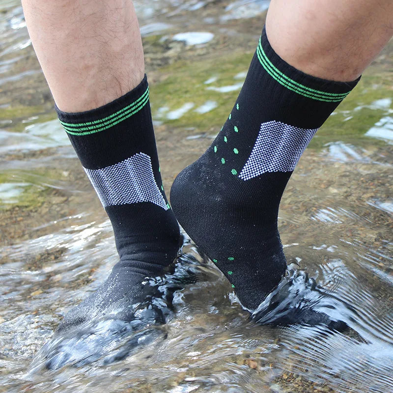 Waterproof Knee-High Outdoor Socks - Breathable Nylon, All-Season, Euro 37-50