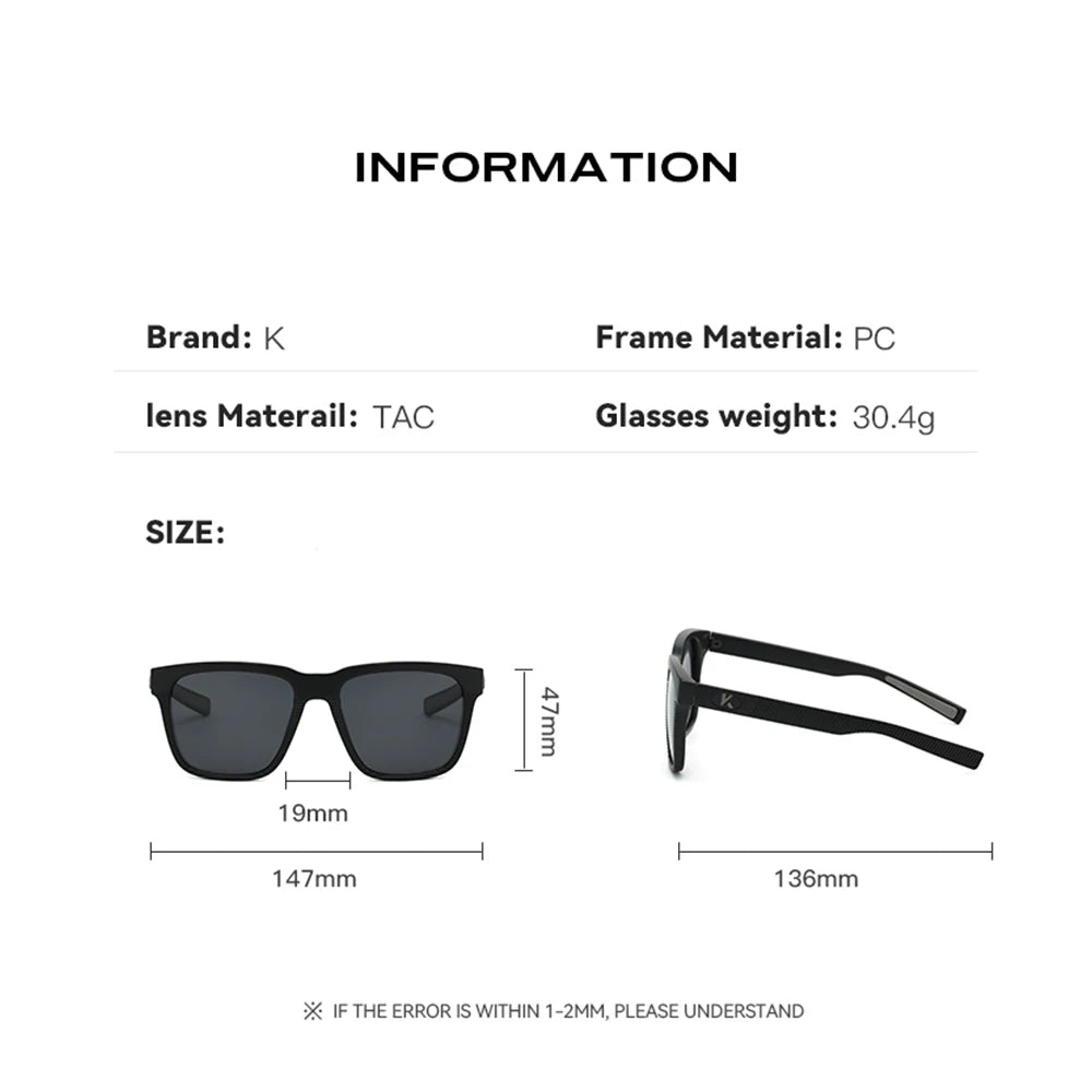 Polarized Fishing Sunglasses UV400, TR-90, Mirror TAC Lens, 64mm