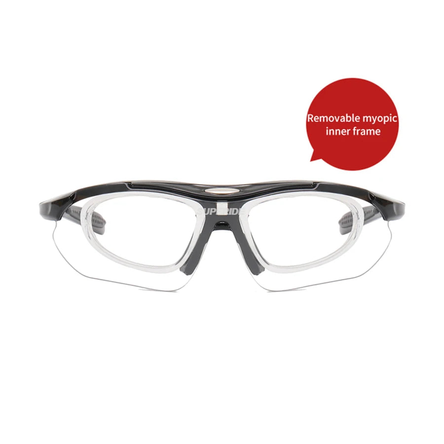 Photochromic Cycling Sunglasses - UV400, 152mm Wide, CE Certified, With/Without Case