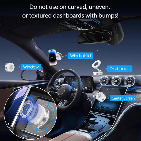 MagSafe Magnetic Phone Holder 360° Suction Mount for Car, Gym & Home