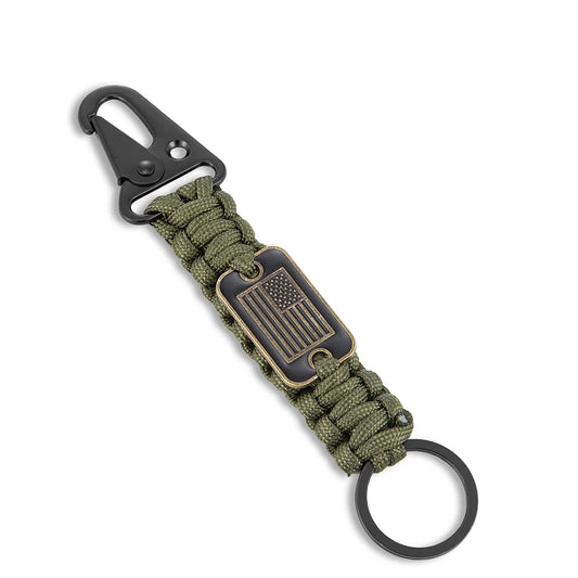 Freedom Clip USA Flag Paracord Keychain