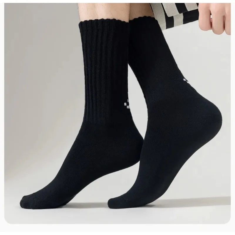 Calcetines de Algodón – Mezcla Suave, Caña Media, Talla 35-44, 5 Colores, Unisex