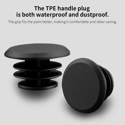 Ergonomic Bike Handlebar Grips - Aluminum + Rubber, 13.5cm, 184g/pair, 2 Colors