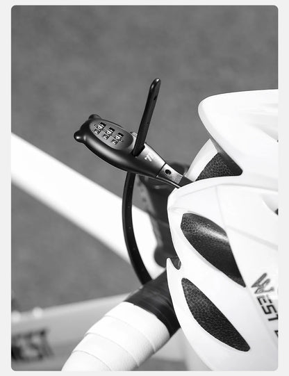 Candado de Combinación con Cable Portátil - Aleación de Zinc, 3 Dígitos, 31cm y 53cm, Casco y Bicicleta