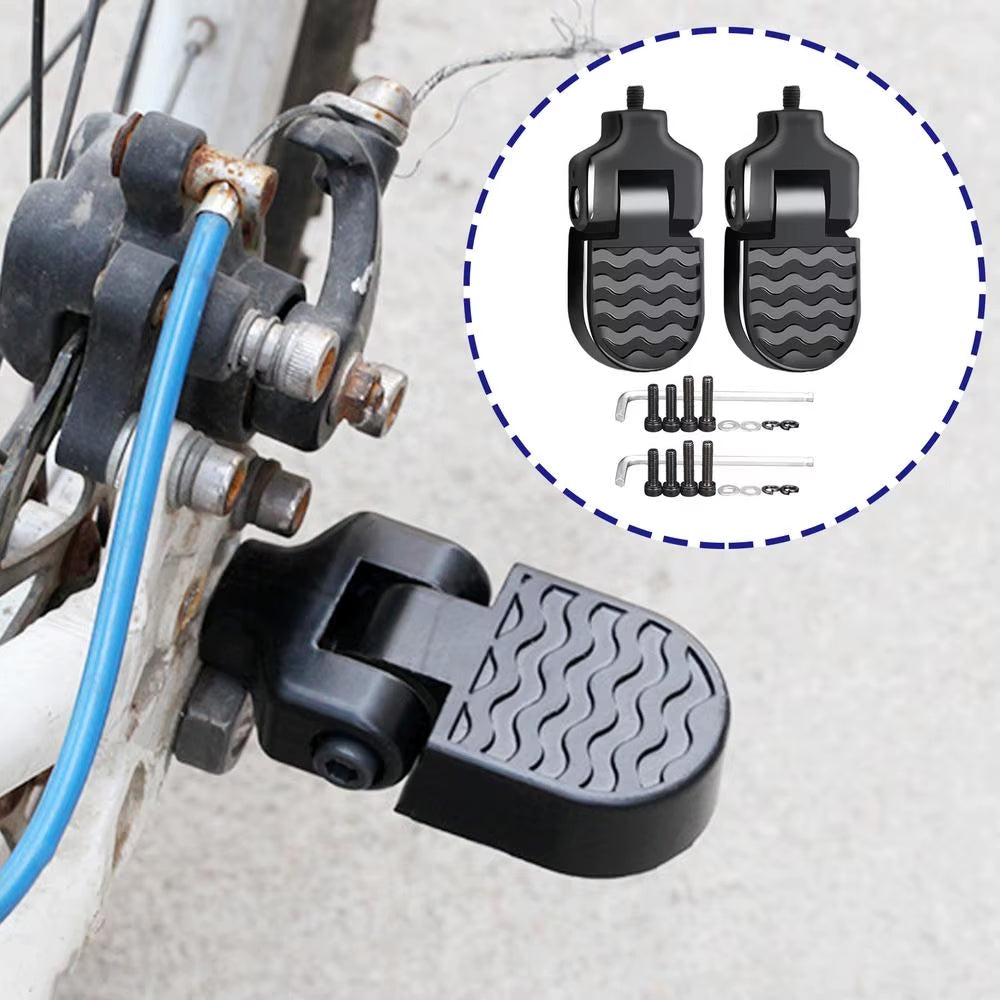 Folding rear pedals for bicycles Aluminum alloy non-slip footrests with quick release