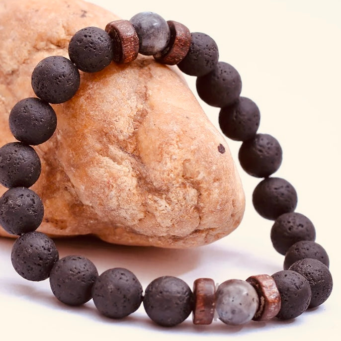 Zen Lava Bracelet  An accessory that combines the strength of volcanic rock with inner peace