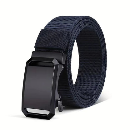 Cinturón Táctico de Lona - Hebilla Automática, 3.8cm, 125cm, 6 Colores, Unisex