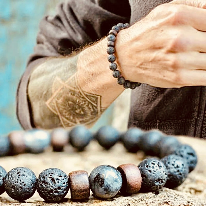 Zen Lava Bracelet  An accessory that combines the strength of volcanic rock with inner peace
