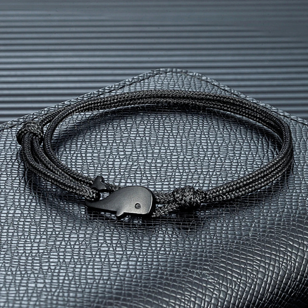 Ocean Whale Paracord Bracelet Waterproof Surfer Style for Men & Women