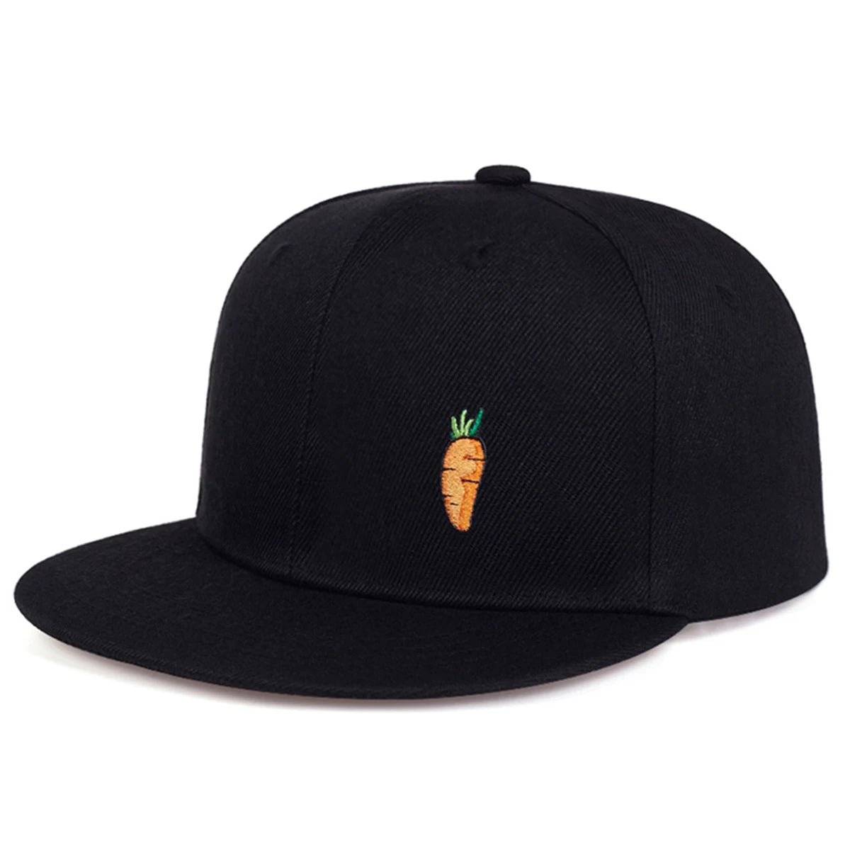 Gorra de béisbol hip-hop con bordado de zanahoria - Gorra informal ajustable