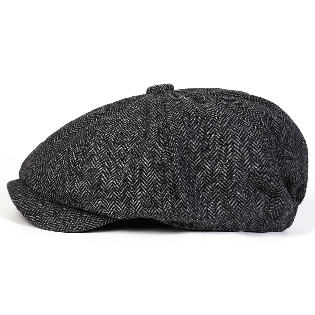 Retro Herringbone Newsboy Cap - British Painter's Beret Unisex